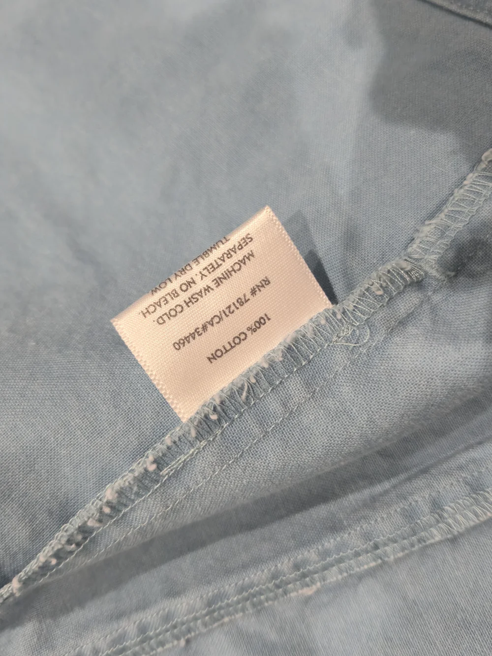 Eileen Fisher 100% Cotton Light Blue Teal Jacket Stand Collar Button Front S